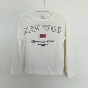 ZARA Kids 'New York' Long Sleeve Shirt 6/7Y NWOT